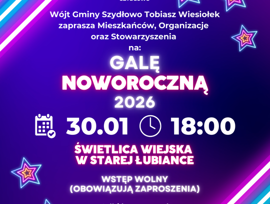Gala Noworoczna Gminy Szydłowo już jutro!