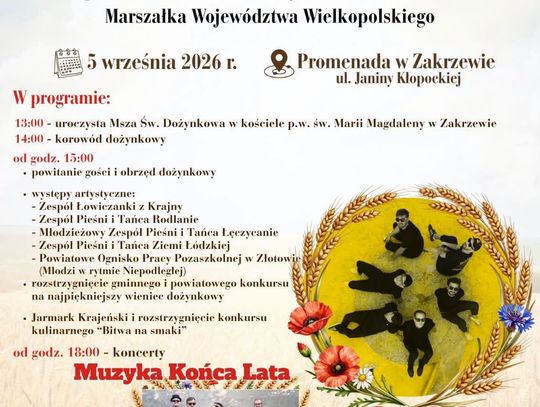 Happysad gwiazdą dożynek wielkopolskich - do zobaczenia w Zakrzewie!