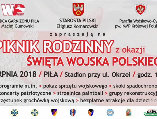 II Piknik Rodzinny z okazji Święta Wojska Polskiego – środa, 15 sierpnia, od godz. 13.00