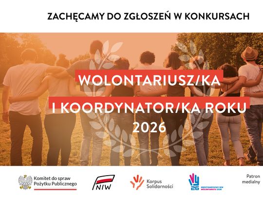 Konkursy Wolontariusz Roku 2026 i Koordynator Roku 2026 – coraz mniej czasu na zgłoszenia