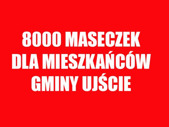 Osiem tysięcy maseczek w prezencie od gminy Ujście