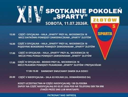 Sparta zaprasza!
