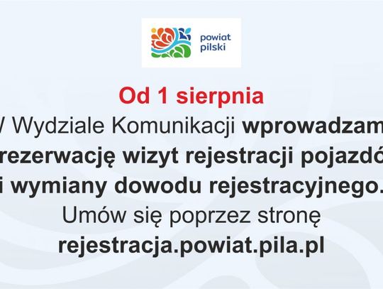 Zarejestruj wizytę w Wydziale Komunikacji drogą elektroniczną!