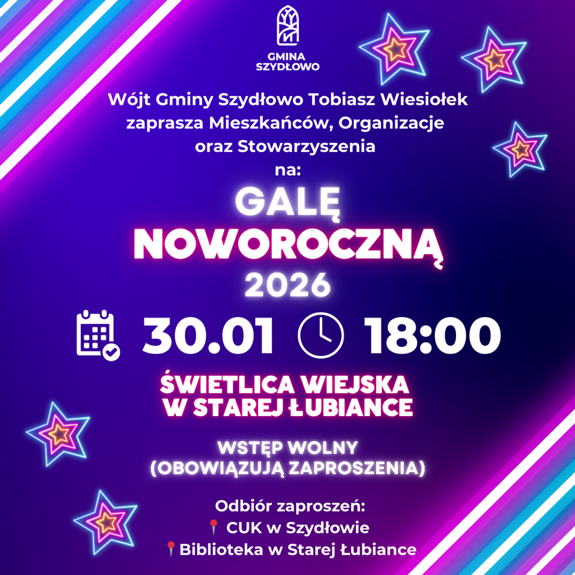 Gala Noworoczna Gminy Szydłowo już jutro!
