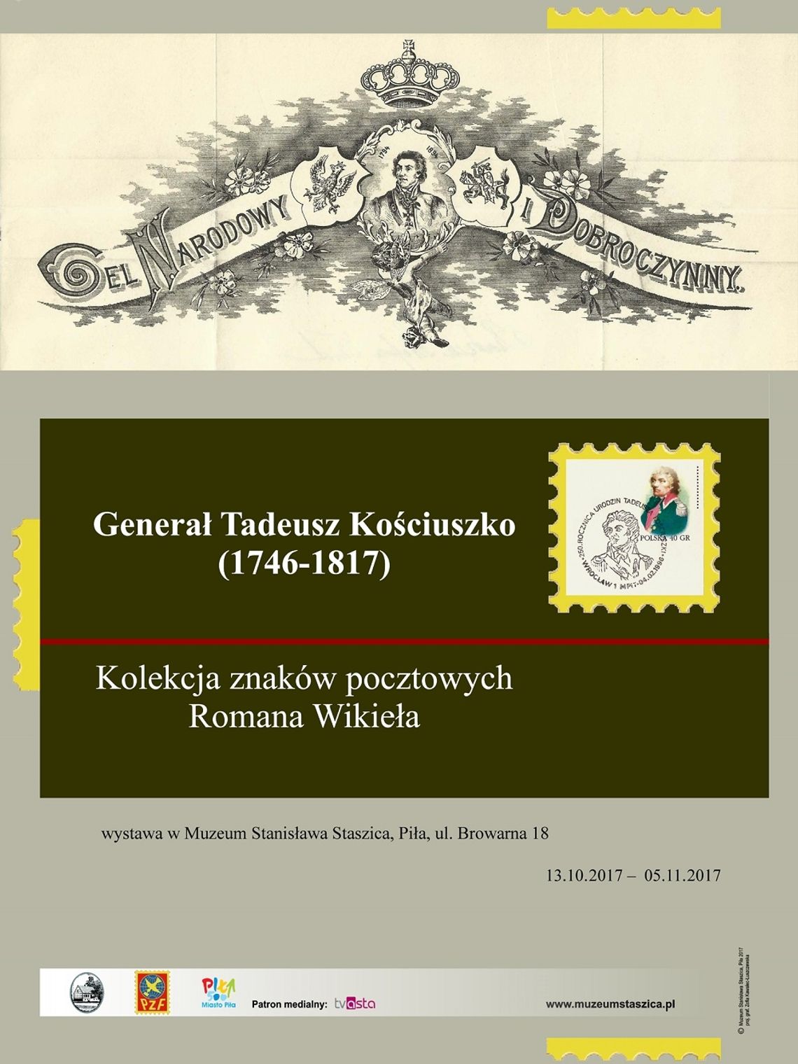 GENERAŁ TADEUSZ KOŚCIUSZKO (1746-1817) Kolekcja znaków pocztowych Romana Wikieła