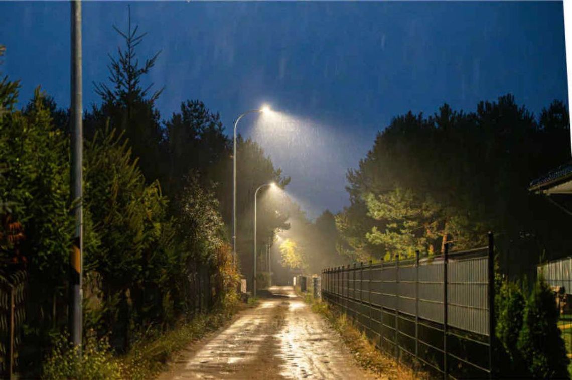 Krępsko rozświetlone nocą