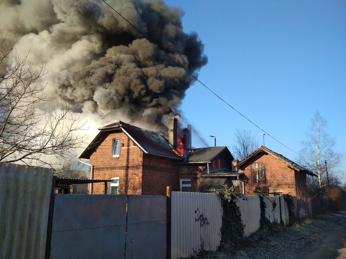 Palił się dom na Fabrycznej w Pile