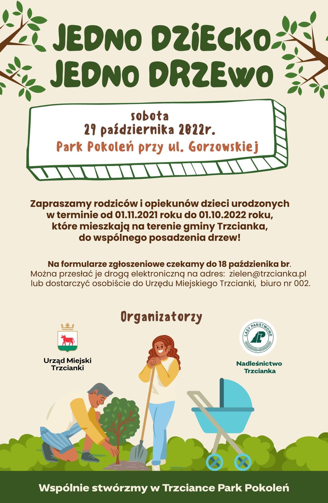 Park Pokoleń w Trzciance rozrośnie się