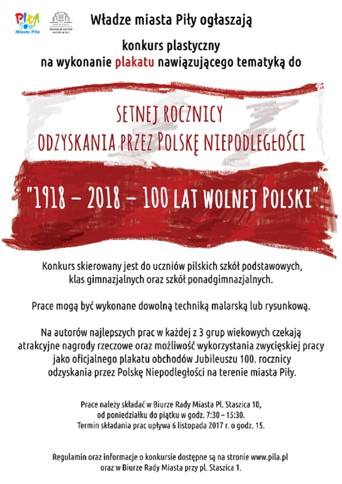 Rocznica odzyskania niepodległości i konkurs na plakat