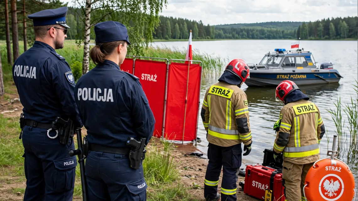 Tragedia nad jeziorem Łąkie Tragedia nad jeziorem Łąkie