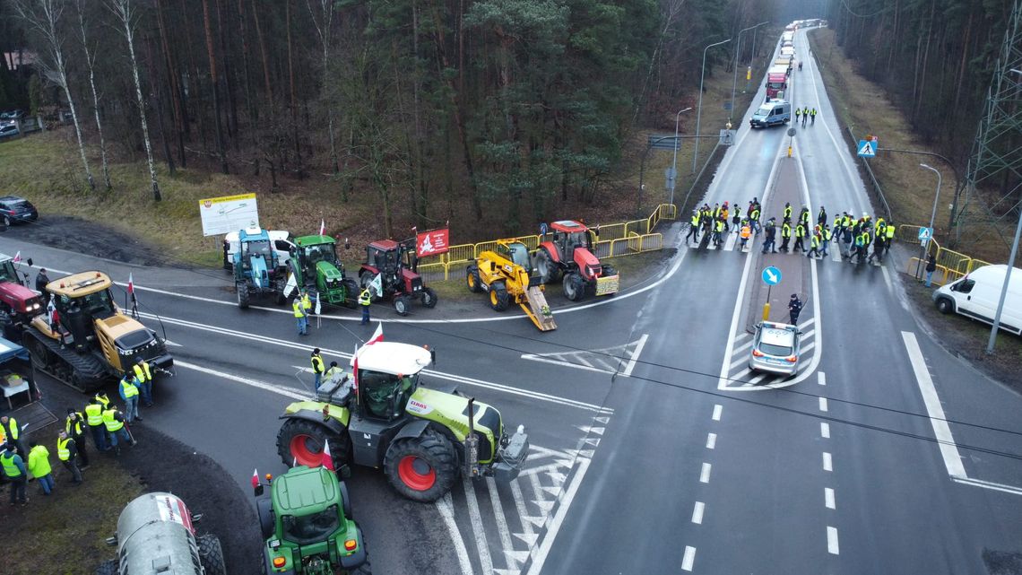 Trwa protest rolników