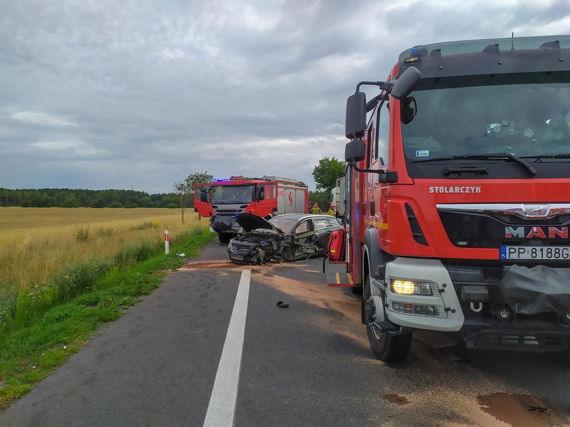 Wypadek przy wjeździe do Piły