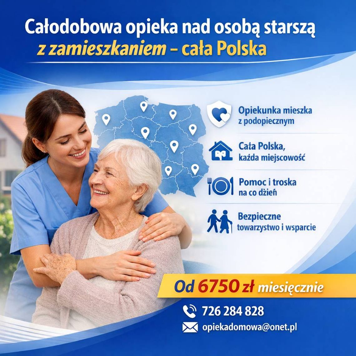 Całodobowa opieka domowa z zamieszkaniem - seniorzy - Zamów OPIEKĘ, opieka senior 24h