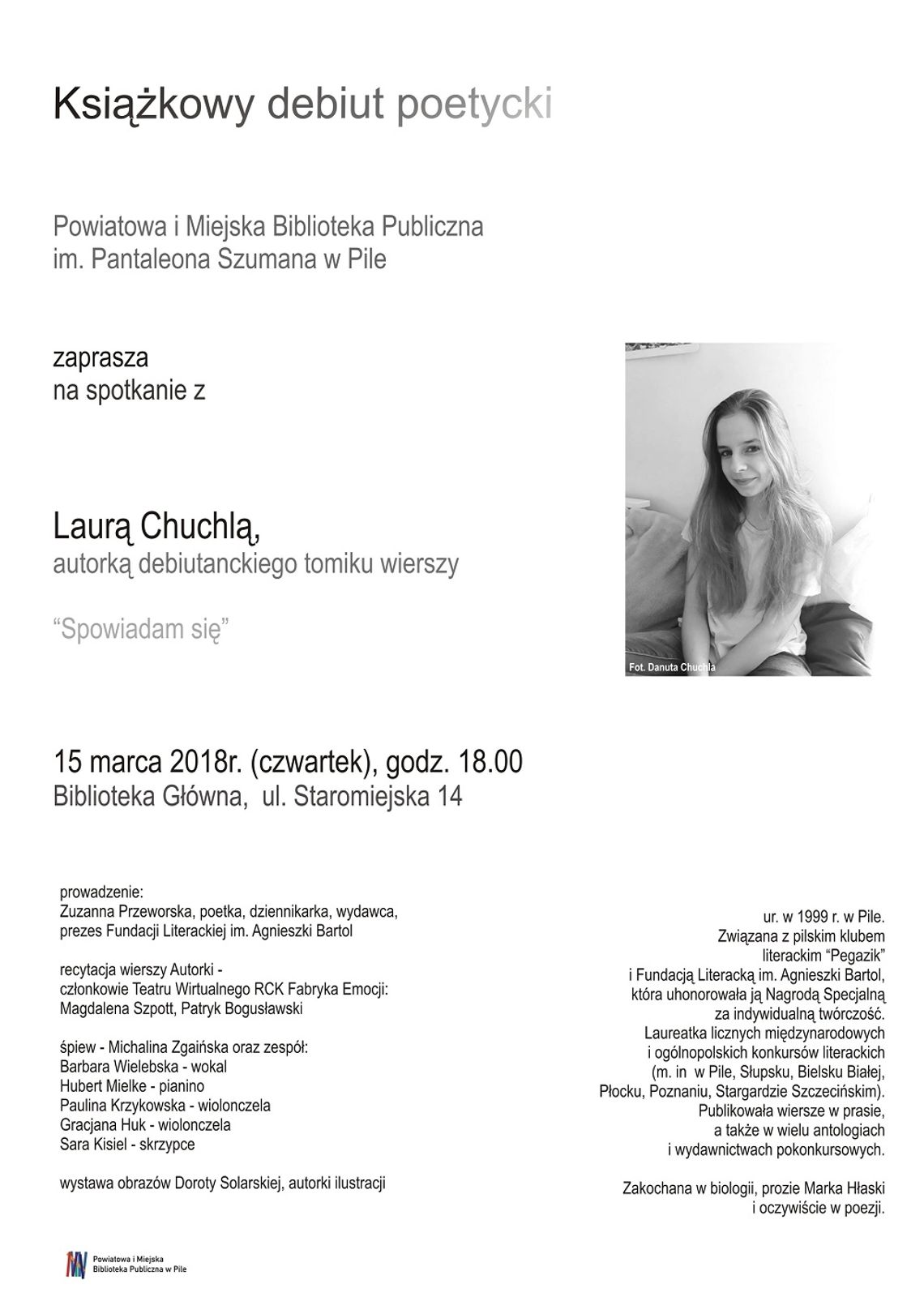 Laura Chuchla - spotkanie autorskie